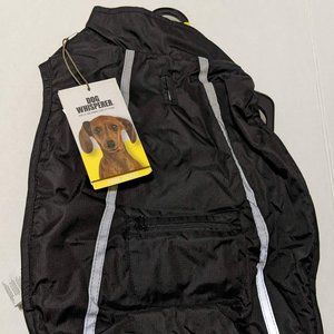 Dog Whisperer Fleece Lined Reflective Dog Rain Jacket-M